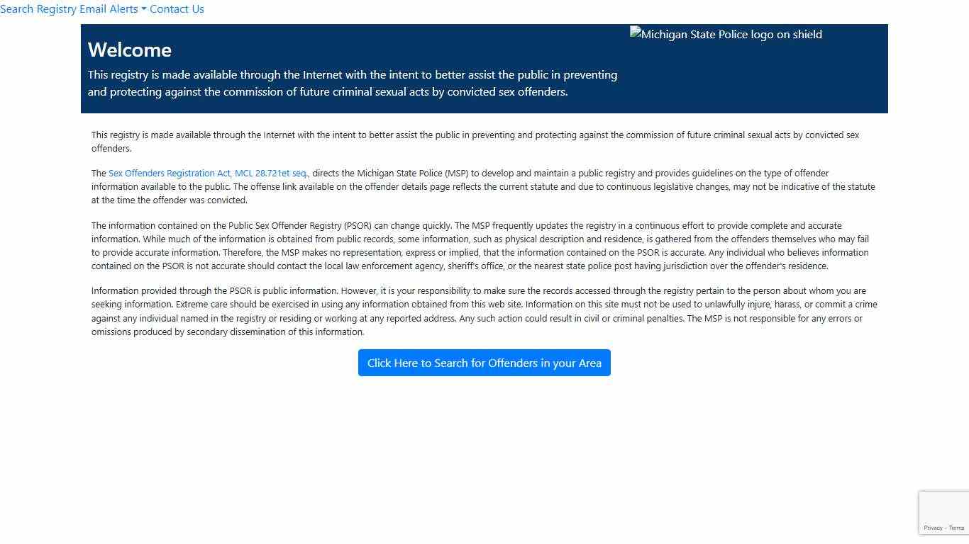 Home - Michigan Sex Offender Registry